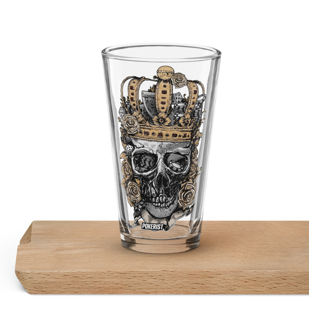 Skull Crown - Shaker pint glass