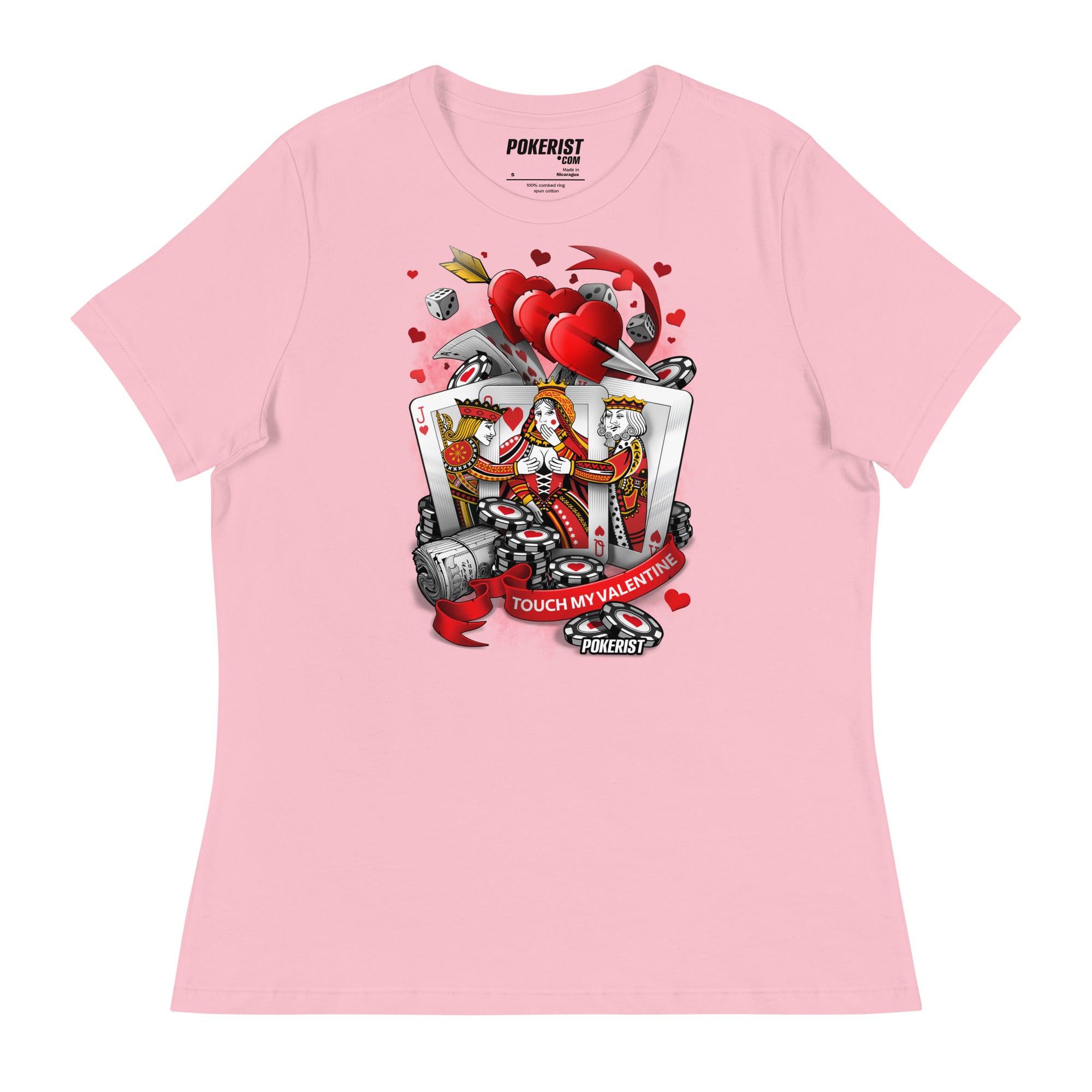 Touch My Valentine - Women's Relaxed T-Shirt - Pokerist